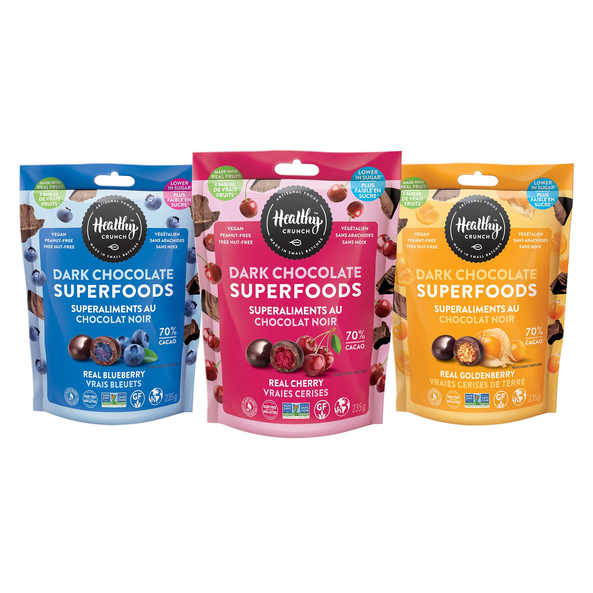 Healthy Crunch - Dark Chocolate Superfoods Bundle Pack, 6 × 235 g