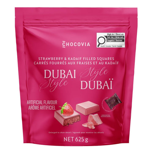 Chocovia Strawberry and Kadaif Filled Squares Dubai Style, 625 g