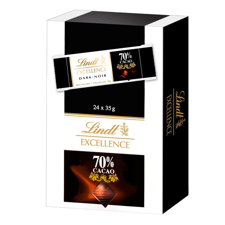 Lindt Excellence Bars, 70% Cocoa Dark Chocolate, 24 × 35 g (1.2 oz)