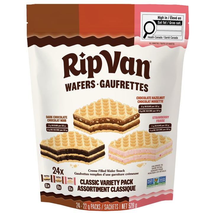 RipVan Wafer Cookie Variety Pack, 24 × 22 g