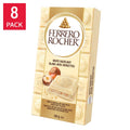 Ferrero Rocher White Chocolate Bars With Hazelnut Filling, 8 × 90 g