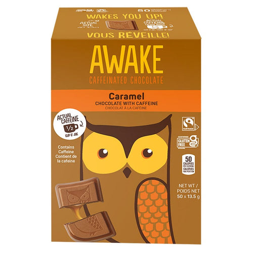 Awake Caramel Milk Chocolate Single Bites, 50 x 13.5 g
