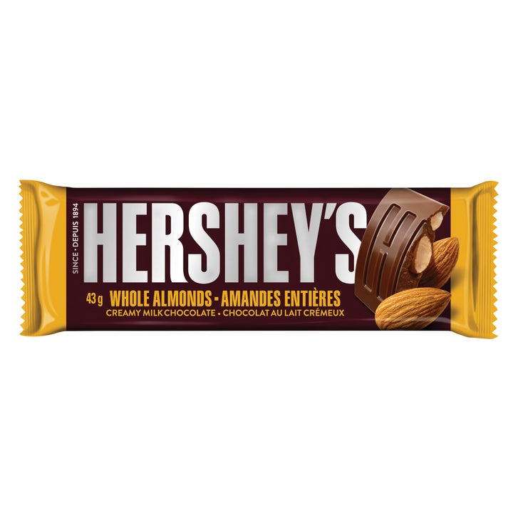Hershey's Whole Almond Creamy Milk Chocolate Bars, 36 × 43 g