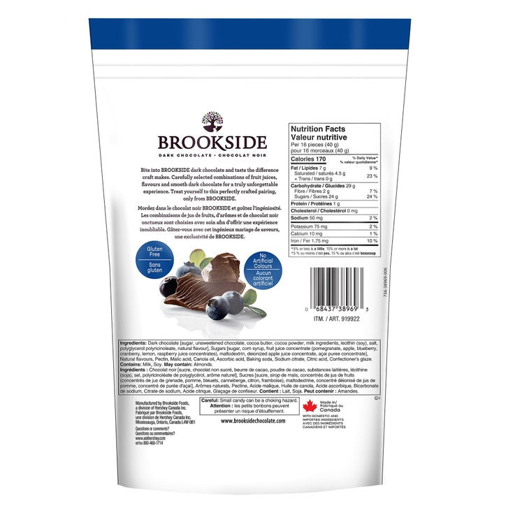 Brookside Dark Chocolate Açai & Blueberry Flavours, 850 g